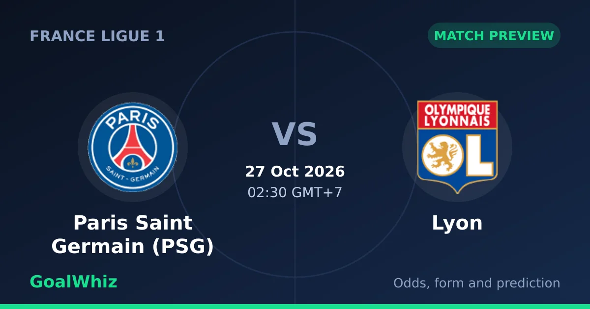 Paris Saint Germain (PSG) vs Lyon Prediction, Odds and Betting Tips (27 Oct)