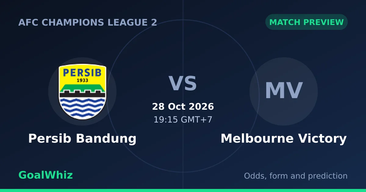 Persib Bandung vs Melbourne Victory Prediction, Odds and Betting Tips (28 Oct)